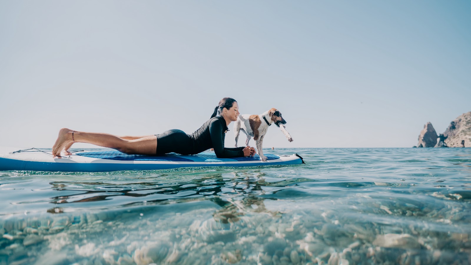 A calm surfing experience