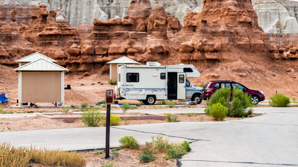 RV camping in Goblin Valley